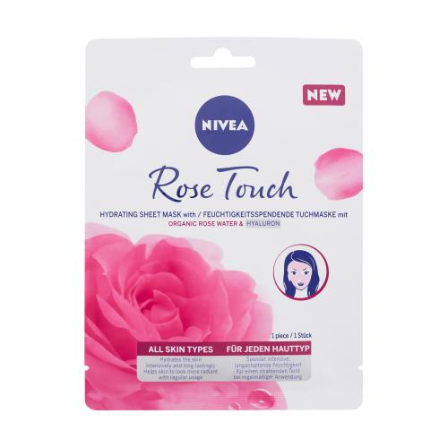 Nivea Rose Touch Hydrating Sheet Mask 1 ks hydratační textilní pleťová maska pro ženy