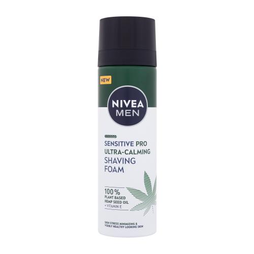 NIVEA MEN Sensitive Hemp pěna na holení s konopným olejem 200 ml