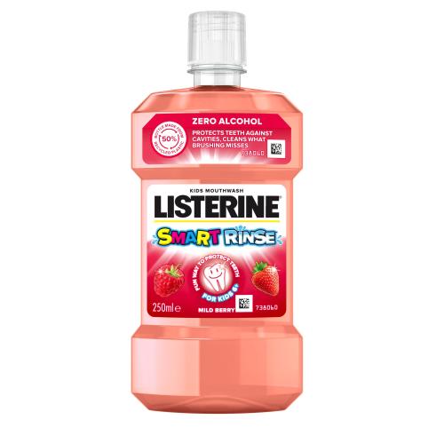 Listerine Smart Rinse Mild Berry Péče O ústní Dutinu 250 ml