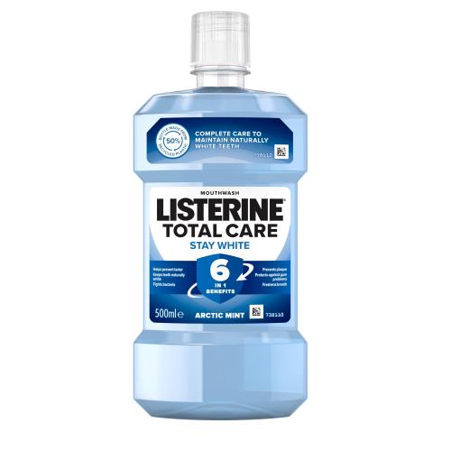 Listerine Total Care Stay White Mouthwash 6 in 1 500 ml bělicí ústní voda unisex