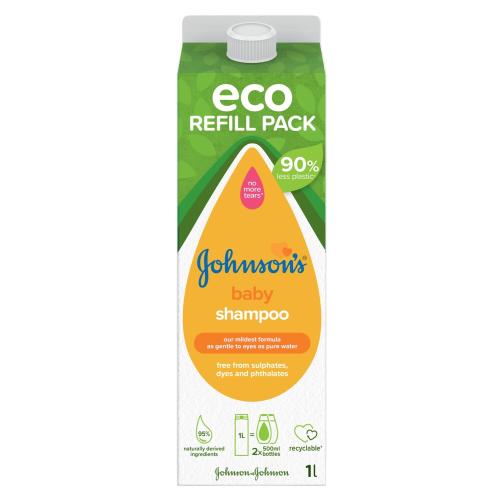 Johnson´s Baby Shampoo 1000 ml extra jemný šampon Náplň pro děti