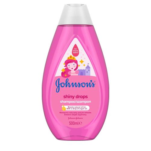 Johnson´s Shiny Drops Kids Shampoo 500 ml šampon pro lesklé a hedvábně jemné vlasy pro děti