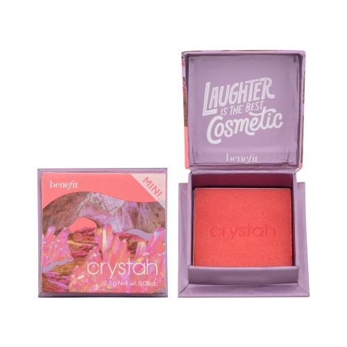 Benefit Crystah WANDERful World Mini pudrová tvářenka odstín Strawberry pink 2,5 g