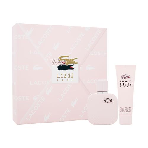 Lacoste Eau de Lacoste L.12.12 Rose SET1 dárková kazeta parfémovaná voda 50 ml + tělové mléko 50 ml pro ženy