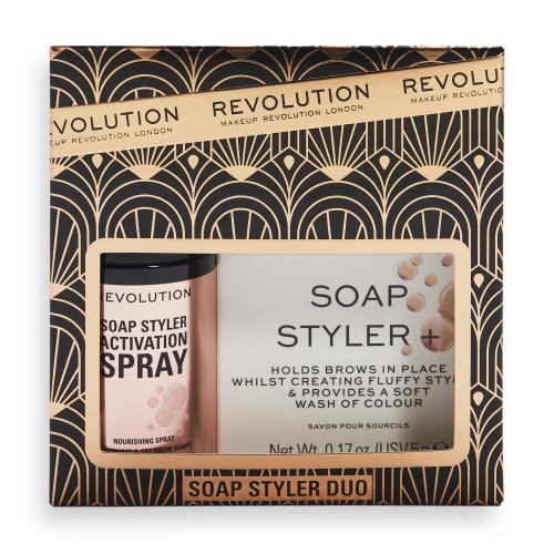 Makeup Revolution Soap Styler sada na obočí dárková edice odstín Transparent