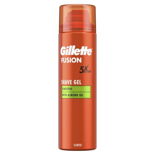 Gillette Fusion Sensitive Shave Gel 200 ml zklidňující a hydratační gel na holení pro muže