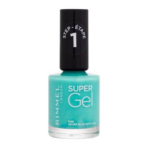Rimmel London Super Gel STEP1 12 ml gelový lak na nehty pro ženy 098 Never Blue With You