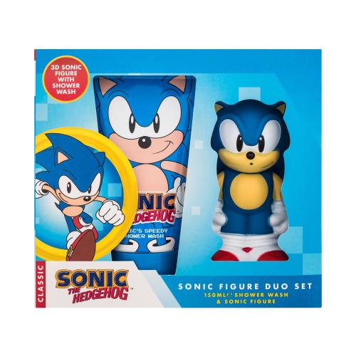 Sonic The Hedgehog Sonic Figure Duo Set dárková kazeta pro děti sprchový gel 150 ml + postavička Sonic