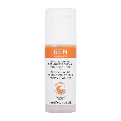REN Clean Skincare Radiance Glycolic Lactic Radiance Renewal Mask With AHA 50 ml exfoliační a rozjasňující pleťová maska pro ženy