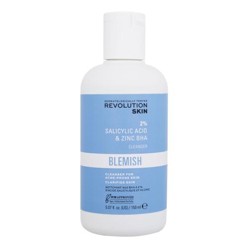 Revolution Skincare Blemish 2% Salicylic Acid & Zinc BHA Cleanser 150 ml čisticí gel proti akné pro ženy