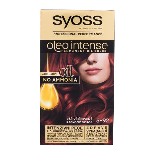 Syoss Oleo Intense Permanent Oil Color 50 ml permanentní olejová barva na vlasy bez amoniaku pro ženy 5-92 Bright Red