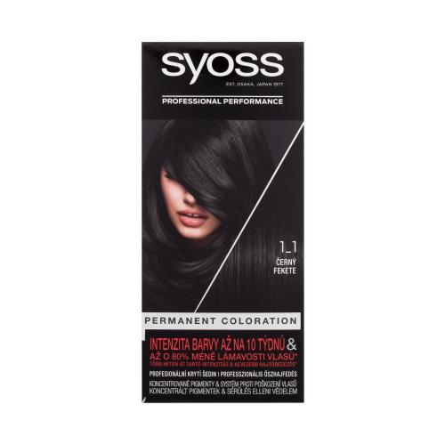 Syoss Permanent Coloration 50 ml permanentní barva na vlasy pro ženy 1-1 Black