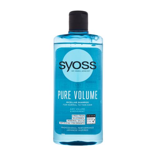 Syoss Pure Volume 440 ml micelární šampon pro slabé vlasy bez objemu pro ženy