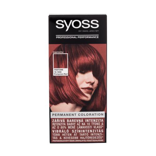 Syoss Permanent Coloration 50 ml permanentní barva na vlasy pro ženy 5-72 Pompeian Red