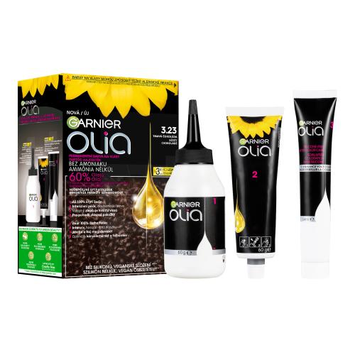 Garnier Olia Big Kit permanentní barva na vlasy odstín 3.23 Dark Chocolate 1 ks