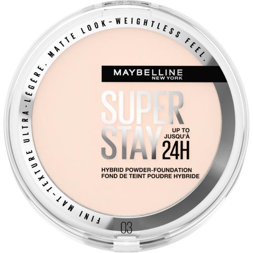MAYBELLINE NEW YORK SuperStay 24H Hybrid Powder-Foundation kompaktní pudrový make-up pro matný vzhled odstín 03 9 g
