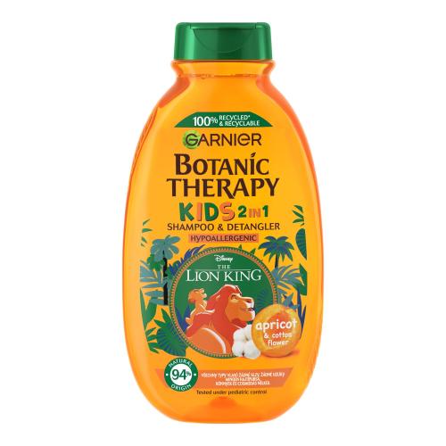 Garnier Botanic Therapy Kids Lion King Shampoo & Detangler 400 ml šampon 2v1 s vůní meruňky a bavlníkového květu pro děti