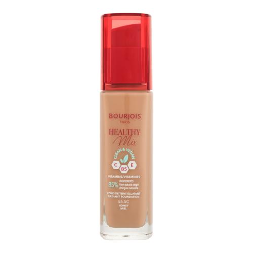 Bourjois Healthy Mix rozjasňující hydratační make-up 24h odstín 55.5C Honey 30 ml