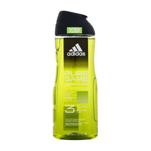 Adidas Pure Game Shower Gel 3-In-1 New Cleaner Formula 400 ml sprchový gel pro muže
