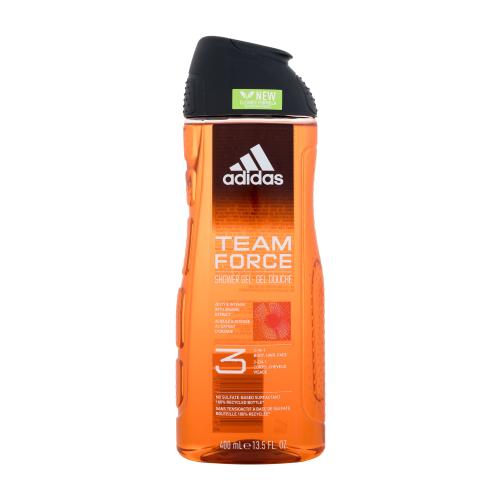 Adidas Team Force Shower Gel 3-In-1 New Cleaner Formula 400 ml sprchový gel pro muže