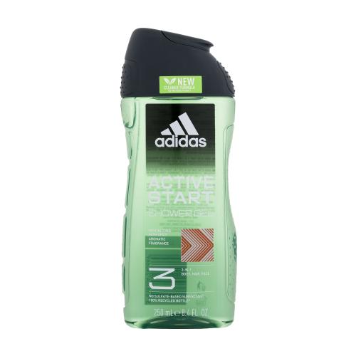 Adidas Active Start Shower Gel 3-In-1 New Cleaner Formula 250 ml sprchový gel pro muže