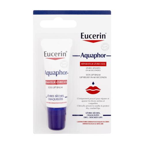 Eucerin Aquaphor SOS Lip Balm 10 ml obnovující a zklidňující balzám na rty pro ženy