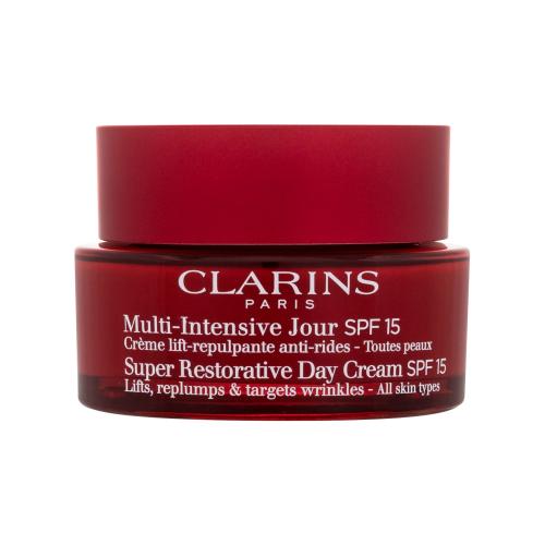 Clarins Super Restorative Day Cream SPF15 50 ml liftingový pleťový krém s uv ochranou pro ženy