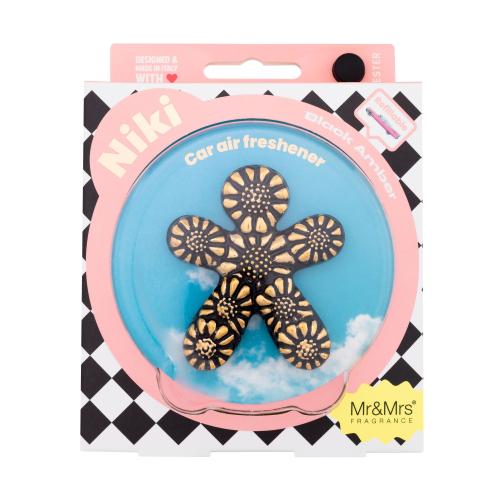 Mr & Mrs Fragrance Niki Black Amber vůně do auta 1 ks