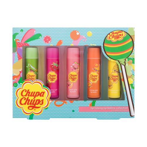 Chupa Chups Lip Balm Lip Licking Collection dárková kazeta pro děti balzám na rty 5 x 4 g