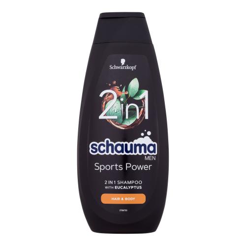 Schwarzkopf Schauma Men Sports Power 2In1 Shampoo 400 ml osvěžující a posilující šampon pro muže