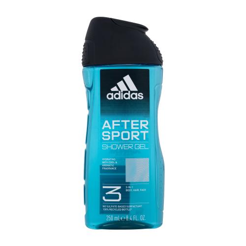 Adidas After Sport Shower Gel 3-In-1 250 ml osvěžující sprchový gel pro muže
