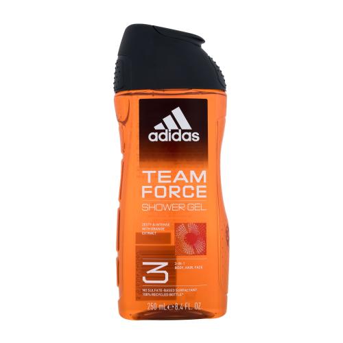 Adidas Team Force Shower Gel 3-In-1 250 ml sprchový gel pro muže