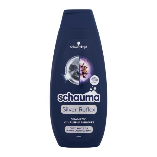 Schwarzkopf Schauma Silver Reflex Shampoo 400 ml šampon pro šedé, bílé nebo barvené blond vlasy pro ženy