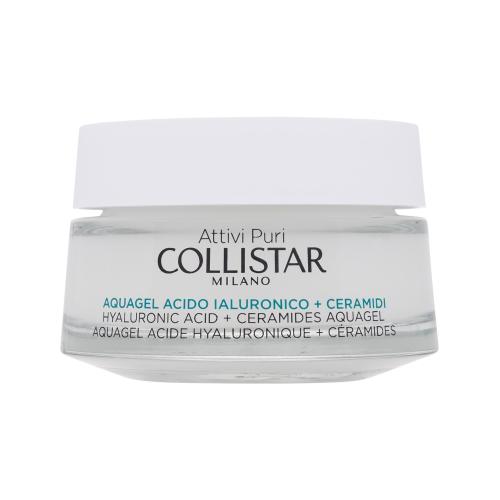 Collistar Attivi Puri Hyaluronic Acid + Ceramides Aquagel hydratační krém-gel s rozjasňujícím účinkem s kyselinou hyaluronovou 50 ml