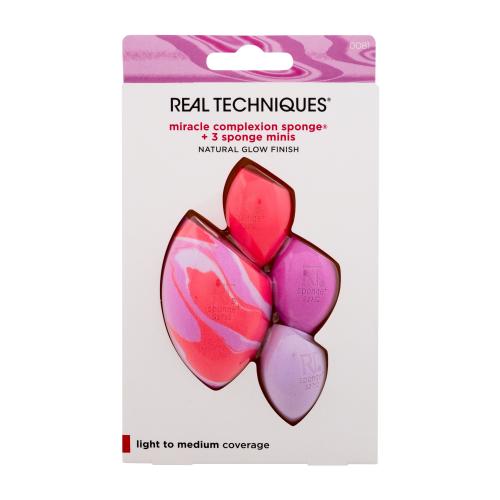 Real Techniques Berry Pop Miracle Complexion Sponge + 3 Sponge Minis houbička na make-up