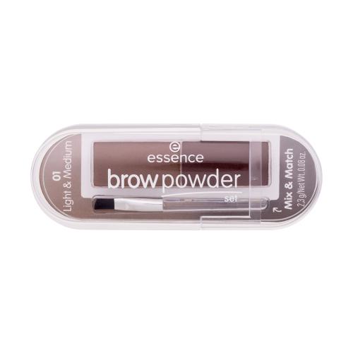 Essence Brow Powder Set 2,3 g paletka pudrů na obočí pro ženy 01 Light & Medium