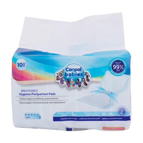 Canpol babies Air Comfort Superabsorbent Postpartum Hygiene Pads 10 ks vysoce absorpční vložky po porodu pro ženy