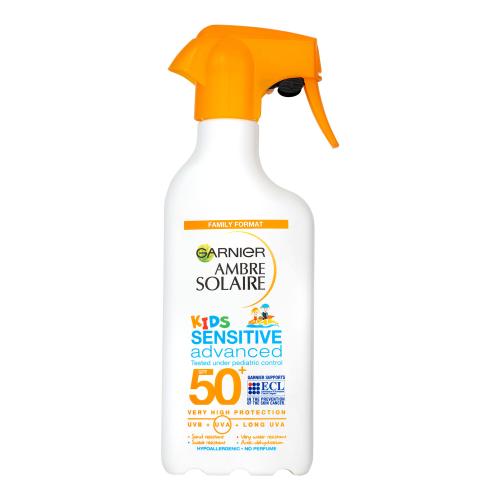 Garnier Ambre Solaire Sensitive Advanced Kids Ochranný sprej pro citlivou pokožku SPF50+ 270 ml