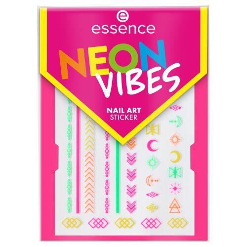 Essence Nail Stickers Neon Vibes neonové nálepky na nehty pro ženy nálepky na nehty 49 ks