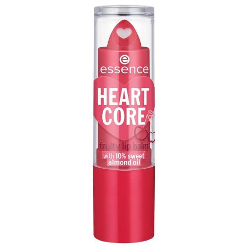 Essence Heart Core Fruity Lip Balm 3 g vyživující balzám na rty pro ženy 01 Crazy Cherry