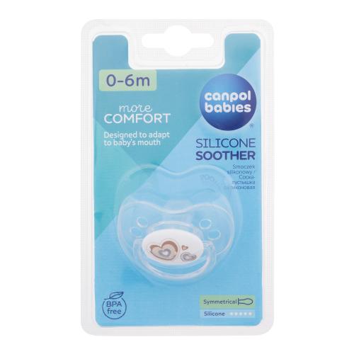Canpol babies Newborn Baby More Comfort Silicone Soother Hearts 0-6m 1 ks silikonový dudlík pro děti