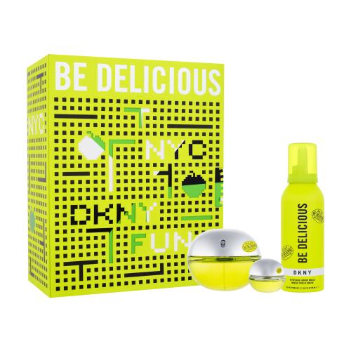 DKNY DKNY Be Delicious dárková kazeta pro ženy parfémovaná voda 100 ml + parfémovaná voda 7 ml + sprchová pěna 150 ml