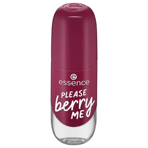 Essence Gel Nail Colour 8 ml rychleschnoucí lak na nehty s lesklým efektem pro ženy 20 Please Berry Me