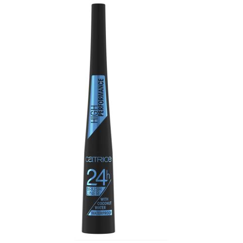 Catrice 24H Brush Liner Waterproof 3 ml voděodolné oční linky pro ženy 010 Ultra Black Waterproof