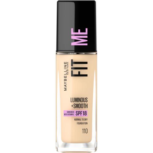 Maybelline Fit Me! Luminous + Smooth Foundation tekutý make-up pro sjednocenou a rozjasněnou pleť 110 Porcelain 30 ml