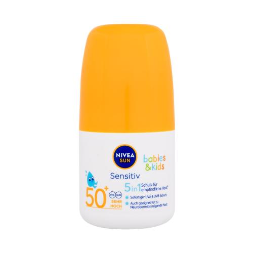 Opalovací mléko pro děti SPF 50+ (Sun Kids Protect & Sensitive Roll-On) 50 ml