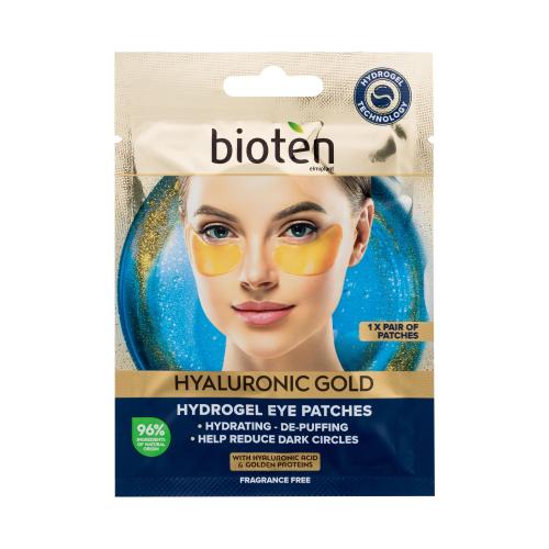 Bioten Hyaluronic Gold Hydrogel Eye Patches 5,5 g hydrogelové polštářky s kyselinou hyalronovou a zlatými proteiny pro ženy