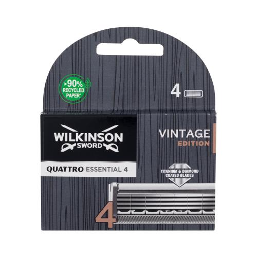 Wilkinson Sword Quattro Essential 4 Vintage Edition náhradní břit pro muže náhradní břit 4 ks