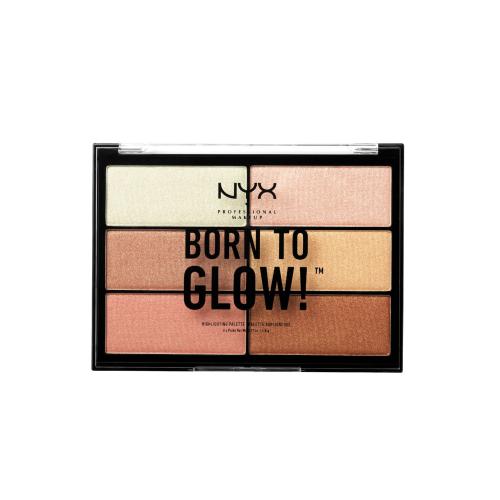 NYX Professional Makeup Born To Glow paletka rozjasňovačů odstín 01 6x4,8 g
