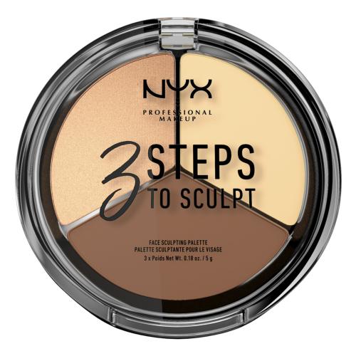 NYX Professional Makeup 3 Steps To Sculpt konturovací paletka odstín 02 Light 15 g
